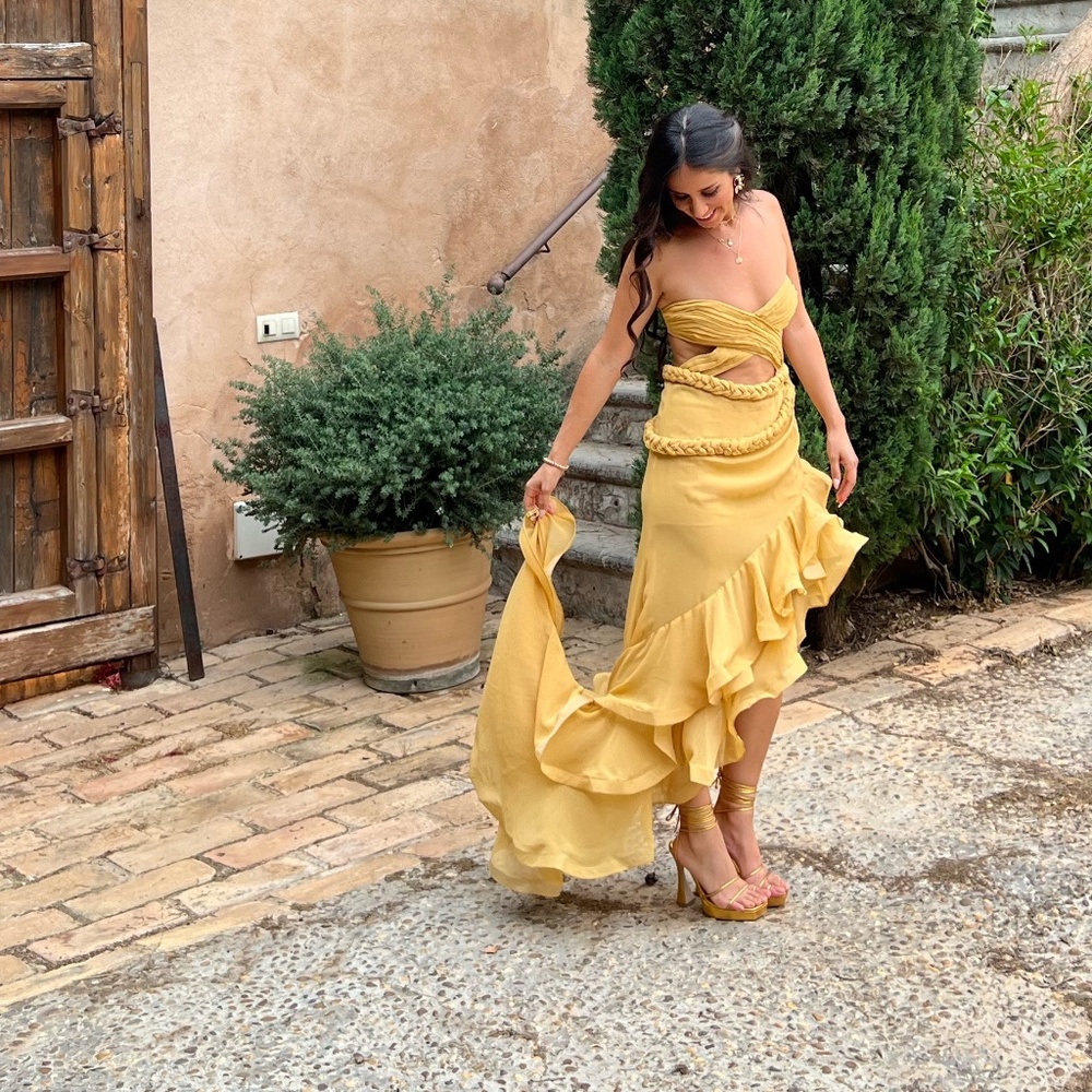 Bronx and banco yellow dress